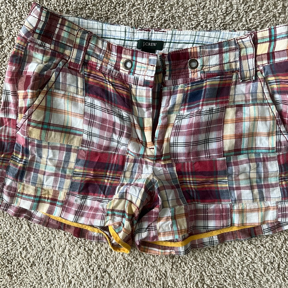 JCrew madras shorts